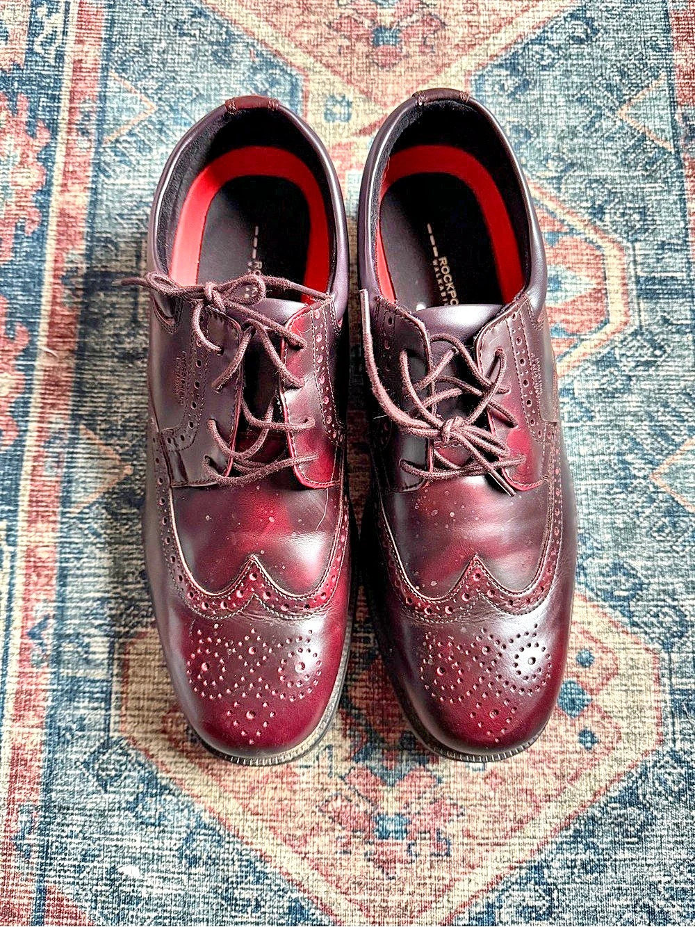 Rockport Essential Details Waterproof Wingtip Oxfords Brown US 13 W